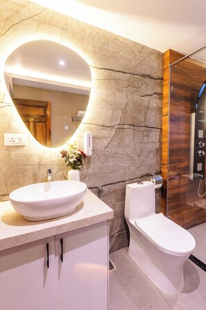 Jetted tub, free toiletries, hair dryer, slippers