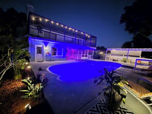 Piscine extérieure, piscine chauffée