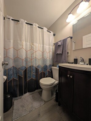 Towels, soap, toilet paper