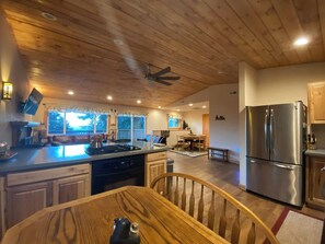 Microwave, oven, stovetop, dishwasher