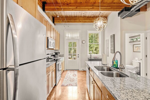 Microwave, oven, stovetop, dishwasher