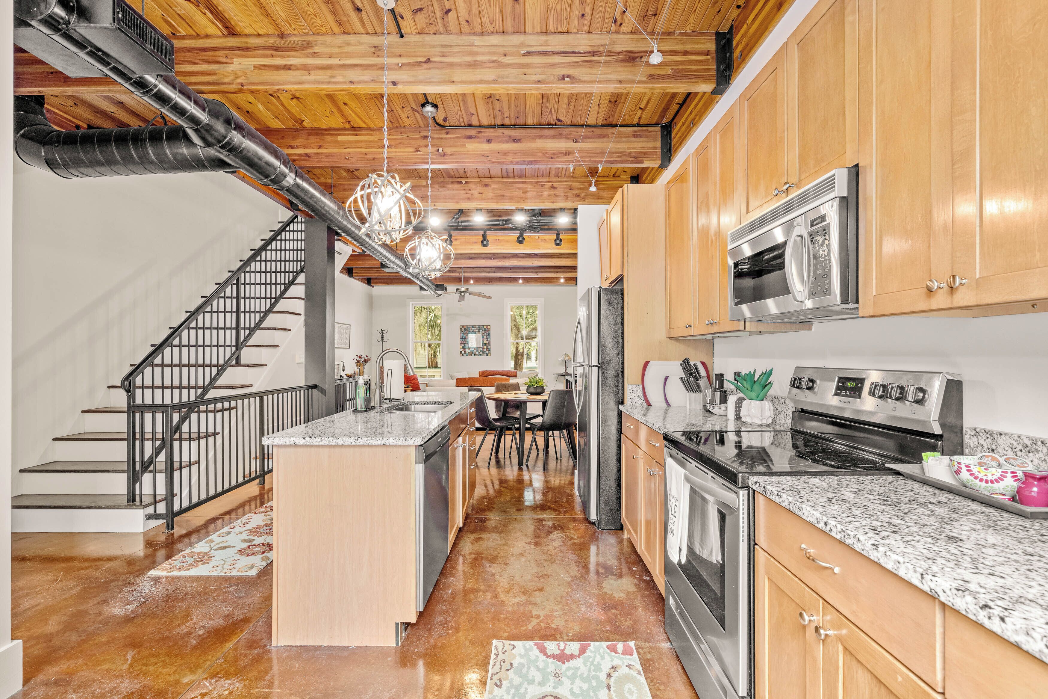 Microwave, oven, stovetop, dishwasher