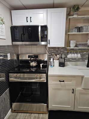 Microwave, oven, stovetop