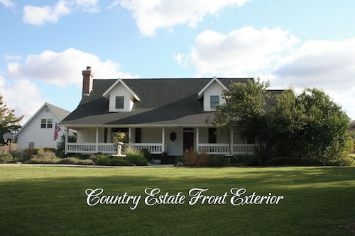 Elegant farm home on a peaceful 16-acre estate olive farm just minutes from town