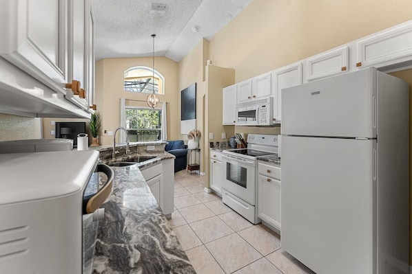 Microwave, oven, stovetop, dishwasher