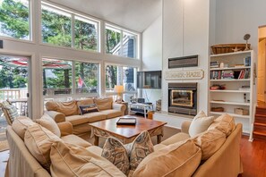 电视、壁炉、书