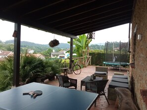 Outdoor dining - Country House 'La Espinera' with Mountain View, Private Terrace and Wi-Fi (Nava)
