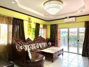 Casa, 3 habitaciones, accesible para personas con discapacidad, fumadores | Sala de estar