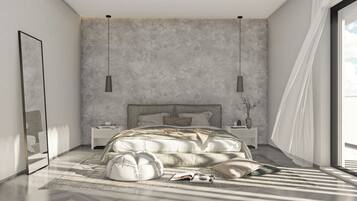 Villa de lujo, 4 habitaciones, balcón, vista a la montaña | Ropa de cama de alta calidad y escritorio