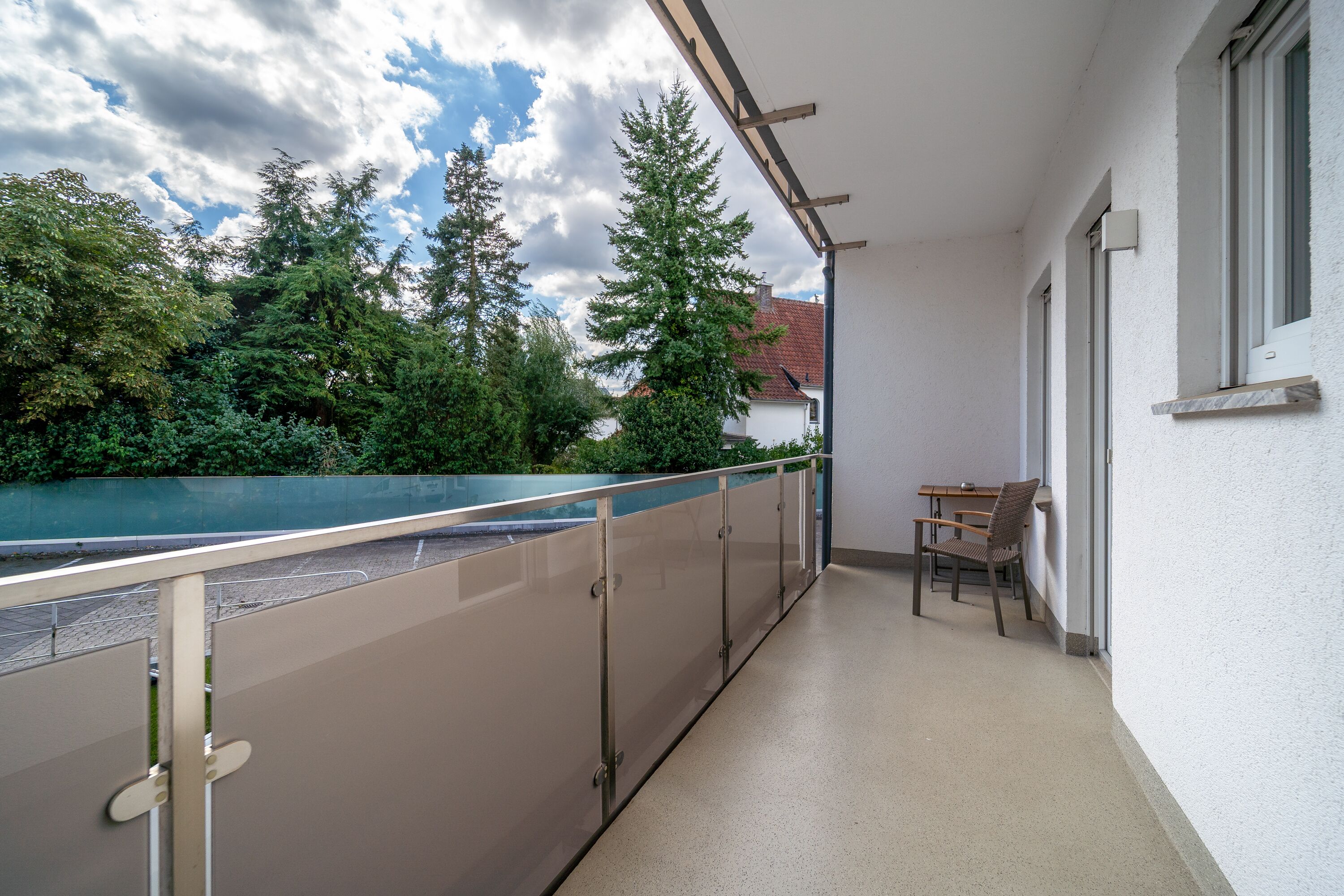 Superior-Einzelzimmer, Blick auf den Innenhof | Blick vom Balkon