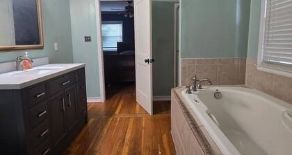 A 2-bedroom house in Georgetown, close to downtown, fully fenced back yard.