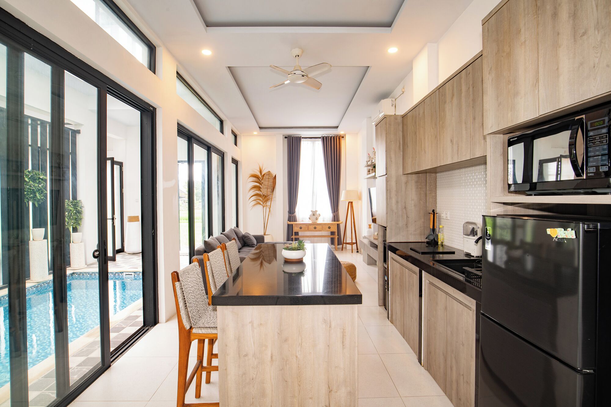 Deluxe Villa, Balcony, Pool View | Desk, laptop workspace, free WiFi