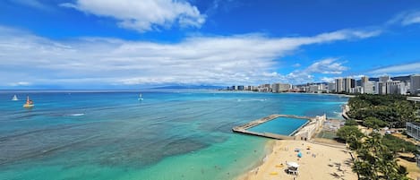 在海滩