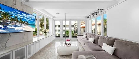 Smart TV, books, music library, video library