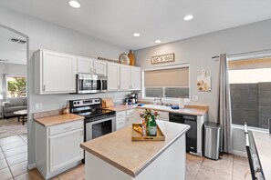 Microwave, oven, stovetop, dishwasher