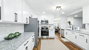 Microwave, oven, stovetop, dishwasher