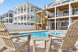 Pool - OIB Luxury | Oceanfront | Private Pool & Hot Tub | Pet-Friendly | Sleeps up to 21 (Ocean Isle Beach)