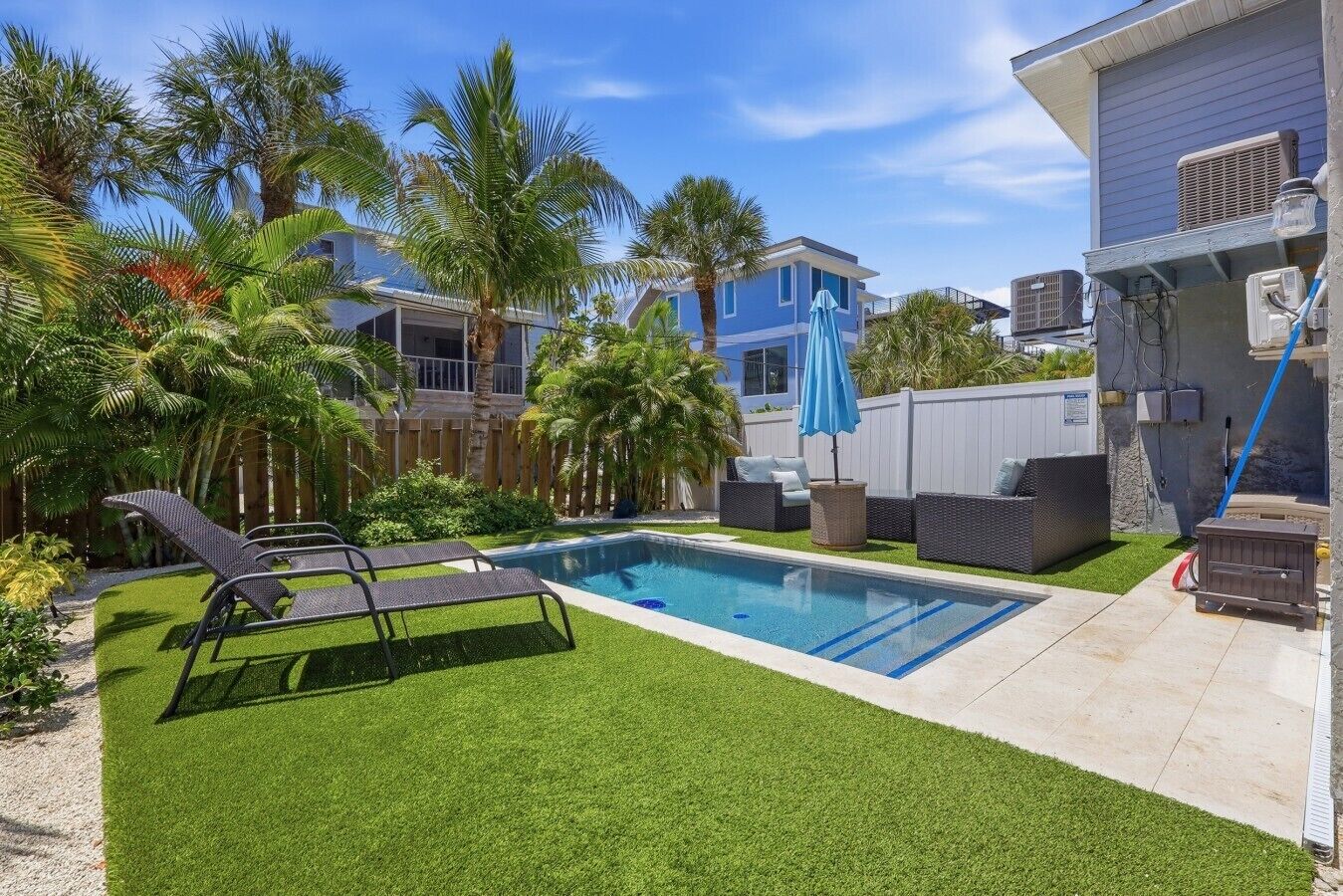 A heated pool