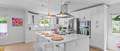 Microwave, oven, stovetop, dishwasher