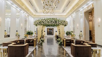Outdoor banquet area