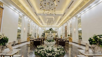 Outdoor banquet area