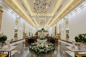 Outdoor banquet area