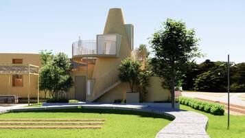 Villa, para no fumadores (ROU) | Caja de seguridad en la habitación y escritorio