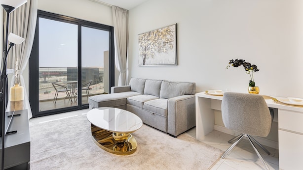 Leilighet – exclusive, balkong, byutsikt | Oppholdsrom