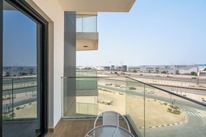 Exclusive-Apartment, Balkon, Stadtblick | Balkon