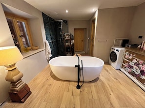 Haartrockner, Bidet, Handtücher, Seife