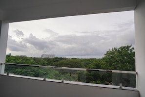 Familienapartment, Balkon, Stadtblick