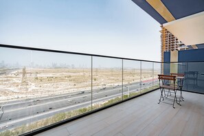 Exclusive-Apartment, Balkon, Stadtblick | Balkon