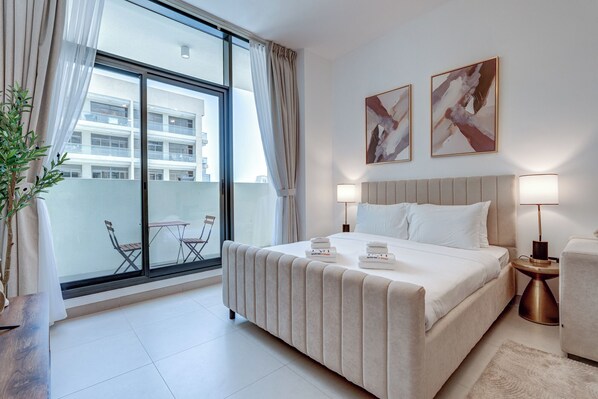 Exclusive Studio, Balcony, Pool View | In-room safe, blackout drapes, soundproofing, iron/ironing board