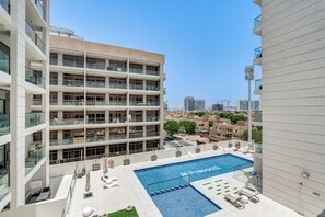 Exclusive Studio, Balcony, Pool View | Balcony view