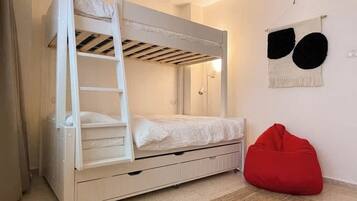 3 bedrooms, iron/ironing board, travel cot, WiFi