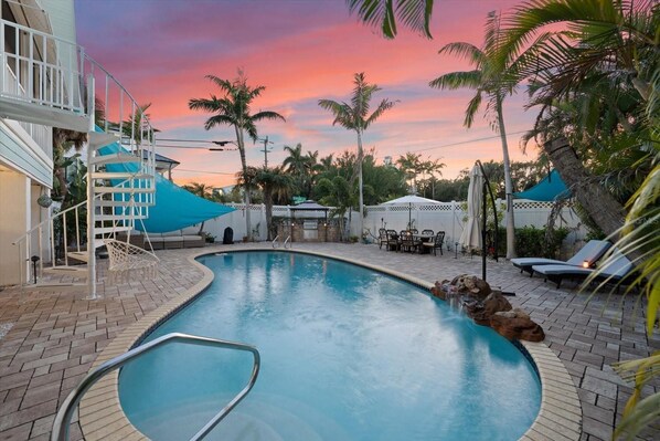 A heated pool