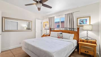 2 habitaciones, tabla de planchar con plancha, cuna de viaje y wifi