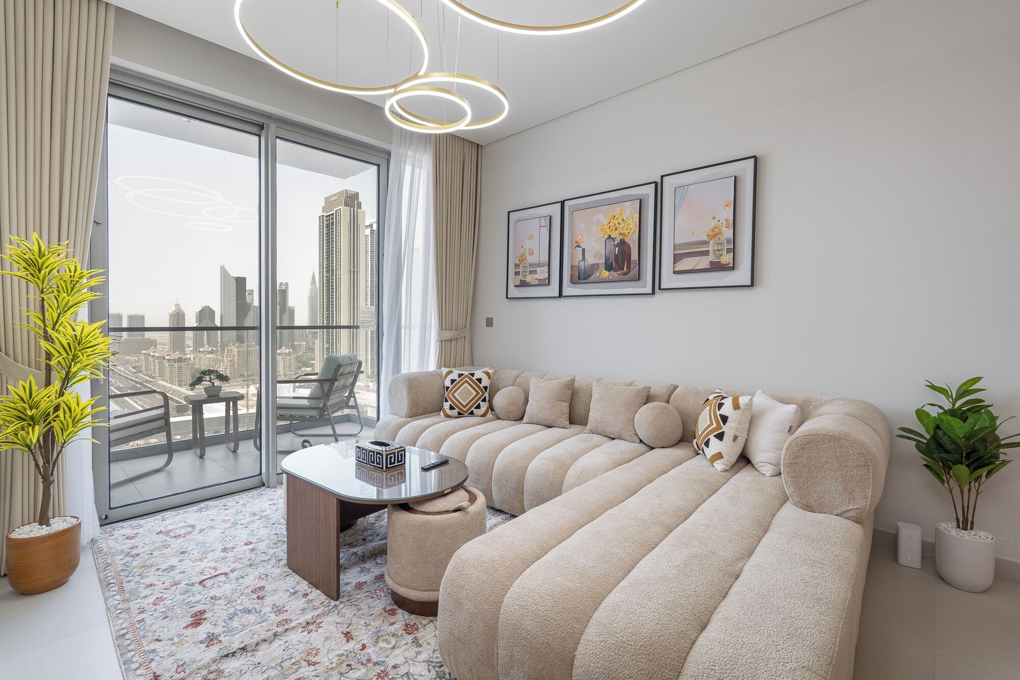 Luxury Apartment, 2 Bedrooms, Non Smoking, City View | Living area | 65-inch Smart TV with digital channels