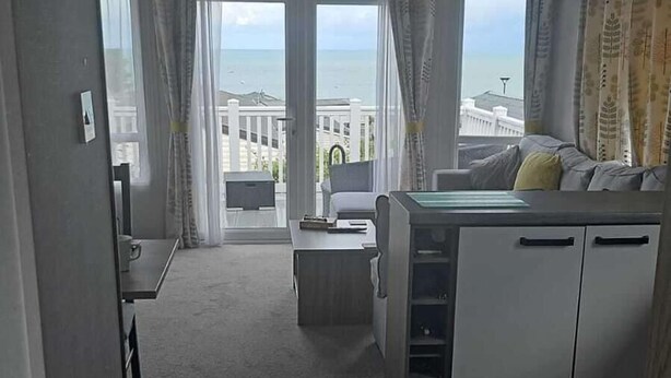 Fireplace - Seaside Haven Chalet in Newquay (New Quay)