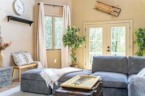 TV, fireplace, video games, DVD player