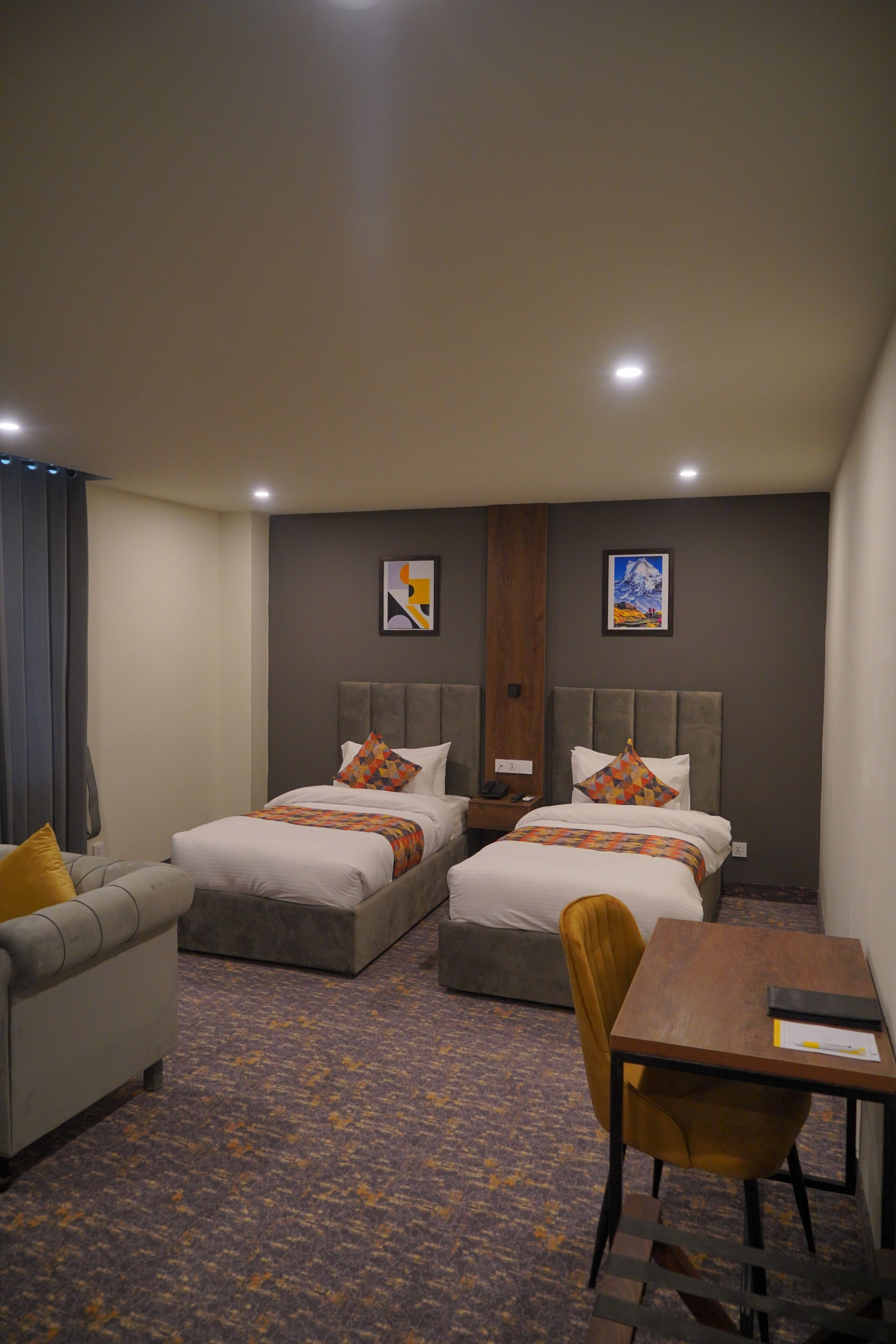 Premium bedding, down duvets, memory-foam beds, free WiFi