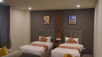 Premium bedding, down duvets, memory-foam beds, free WiFi