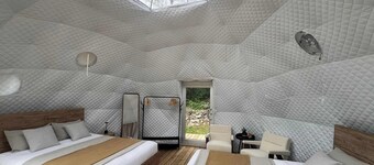 Grand Luxe Geodome Glamping with 2 Queen beds North