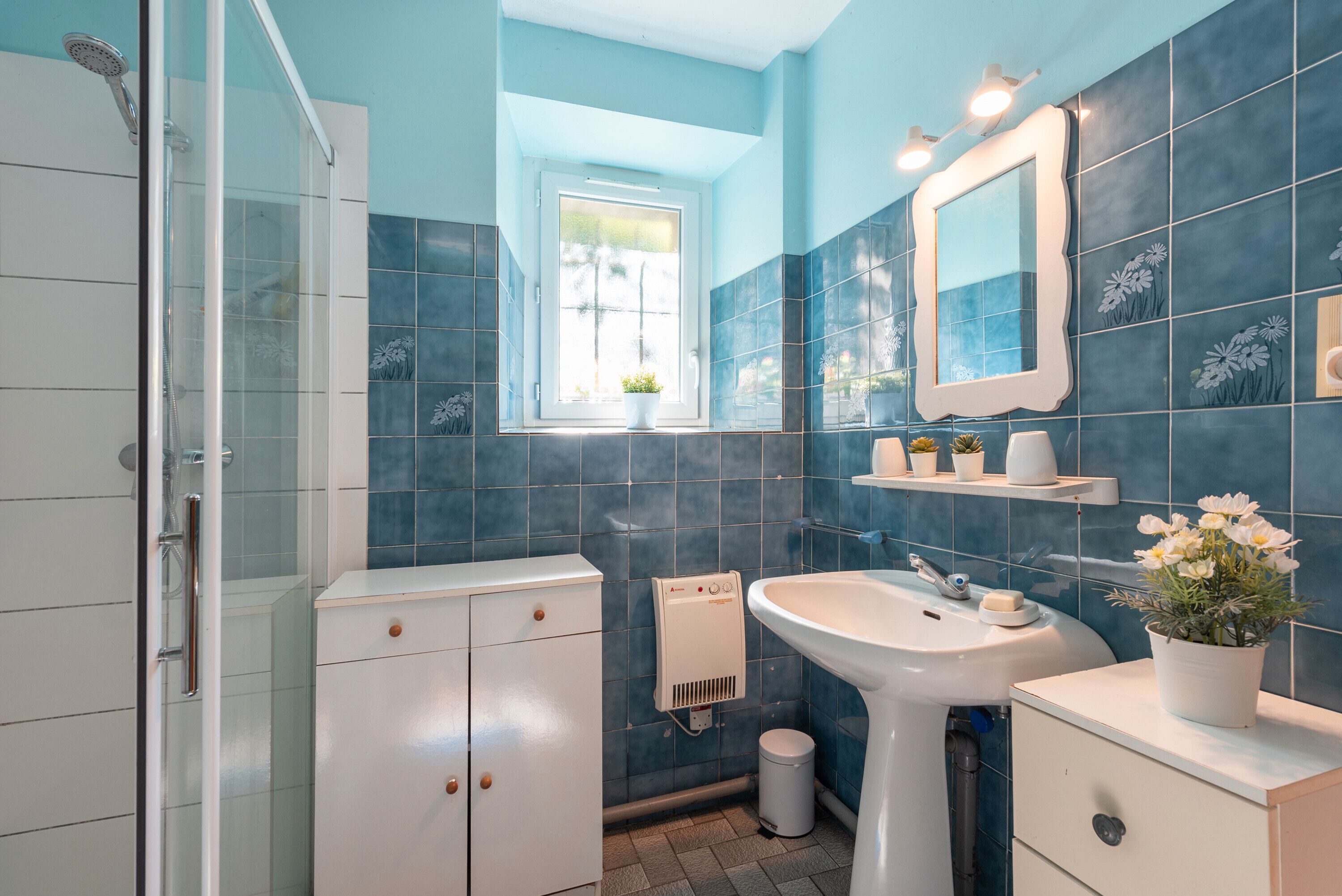 Een douche, een haardroger