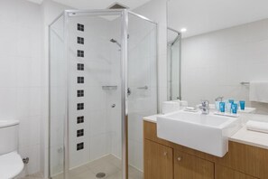 Hair dryer, towels, soap, shampoo - 2 Bedroom Modern Suite at Waterloo Sydney (Waterloo)