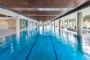 Indoor pool, a heated pool