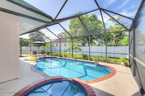 A heated pool