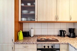 Fridge, oven, stovetop, dishwasher