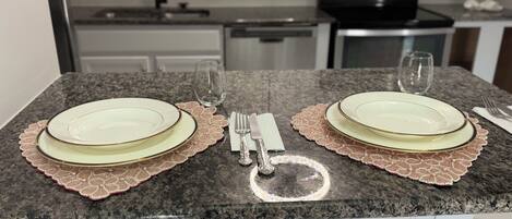 Microwave, oven, stovetop, dishwasher