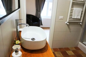 Shower, hair dryer, bidet, soap